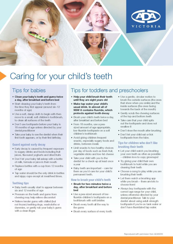 Caring for your childs teeth